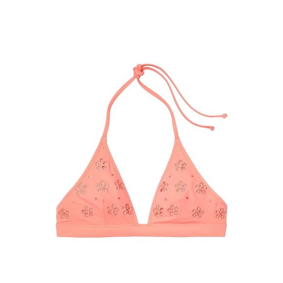 NWT Victoria's Secret Lip Smacker Coral Essential Halter Bikini Top Size Large - Picture 14 of 15